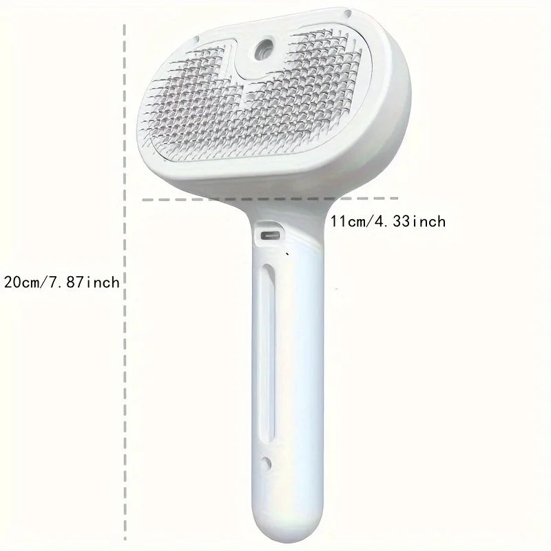oyes grooming comb – mist spray detangling brush for pets