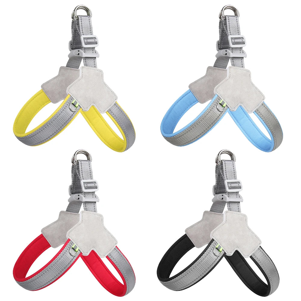 no-pull vest harness for small dogs & cats - reflective, adjustable