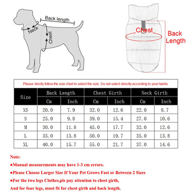 Thick Fleece Striped Winter Coat for Puppies and Cats Windproof