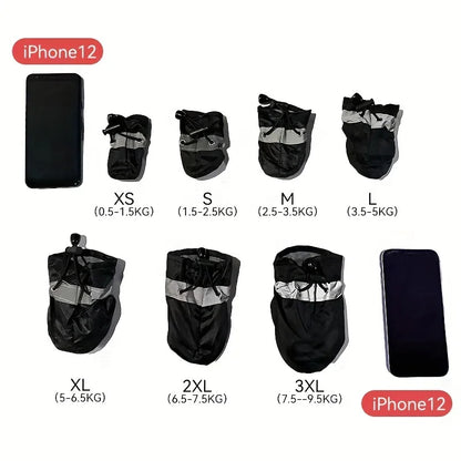 Water-Resistant Dog Boots - Paw Protection, Set of 4 for Small Dogs