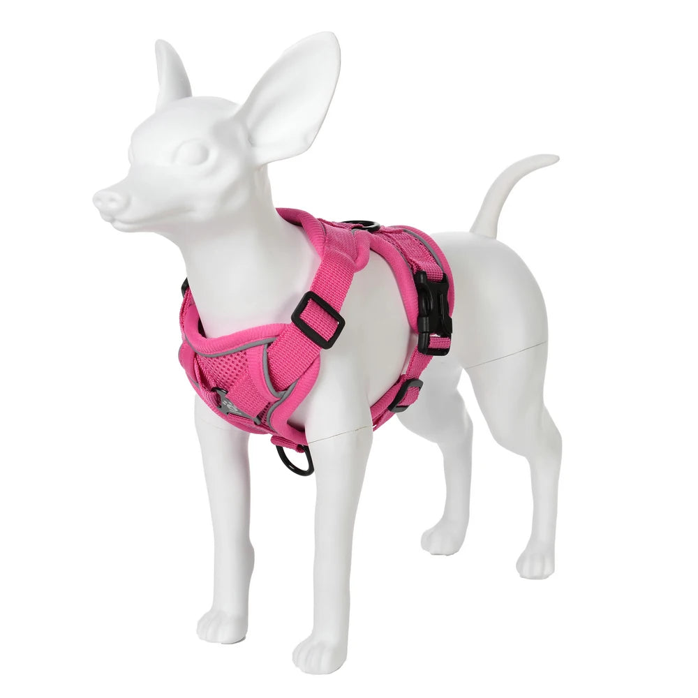 breathable puppy harness leash set with reflective chest strap vest