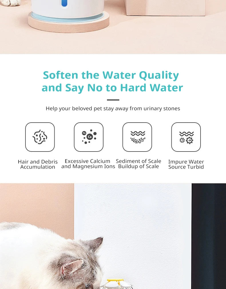 2.4l stainless steel cat water fountain with usb power and night light