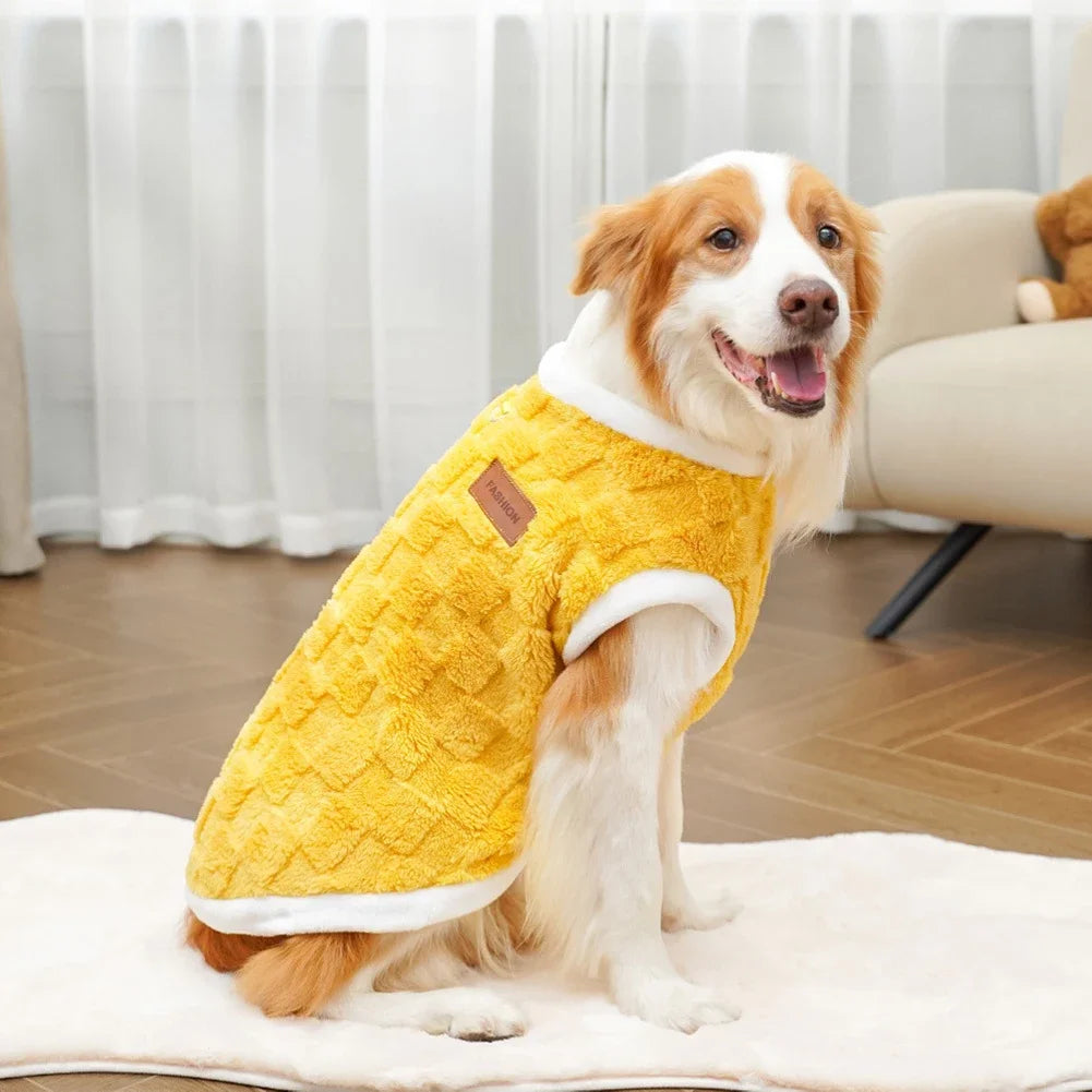 flannel dog sweater – warm winter pullover for small to large dogs