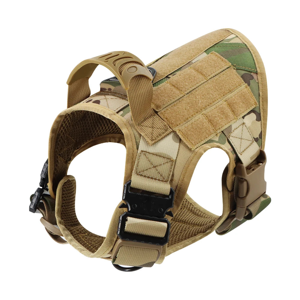 tactical dog harness with molle system – heavy-duty large dog vest