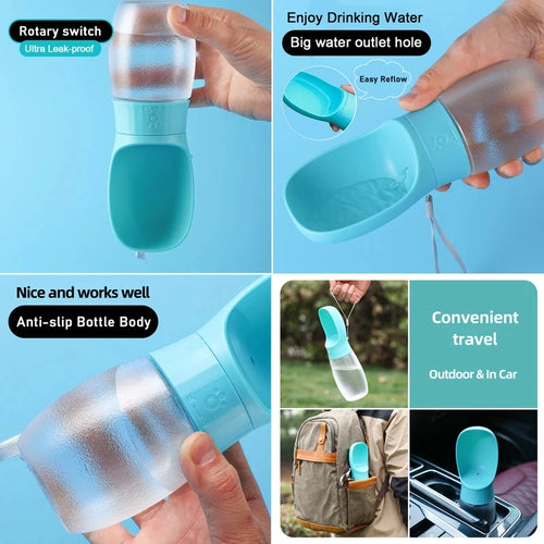 Portable Leak-Proof Pet Water Bottle – Travel Drinking Cup Dispenser