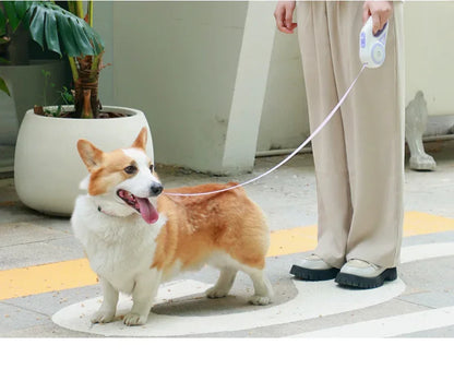 LED Retractable Pet Leash with Light for Small to Big Dogs and Cats