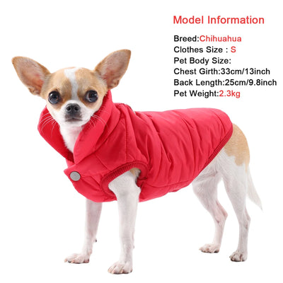 Thick Fleece Striped Winter Coat for Puppies and Cats Windproof