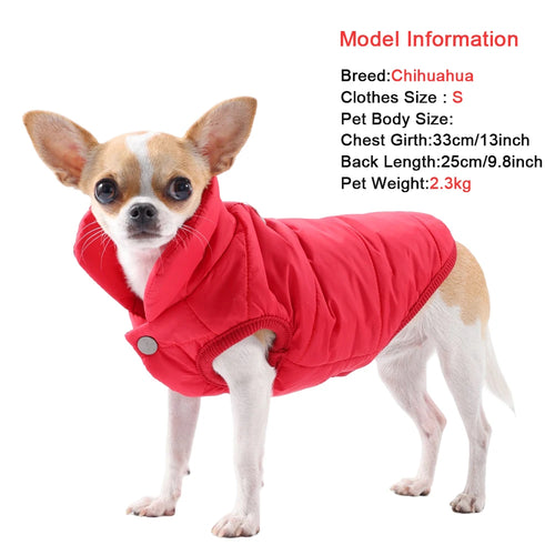 Thick Fleece Striped Winter Coat for Puppies and Cats Windproof
