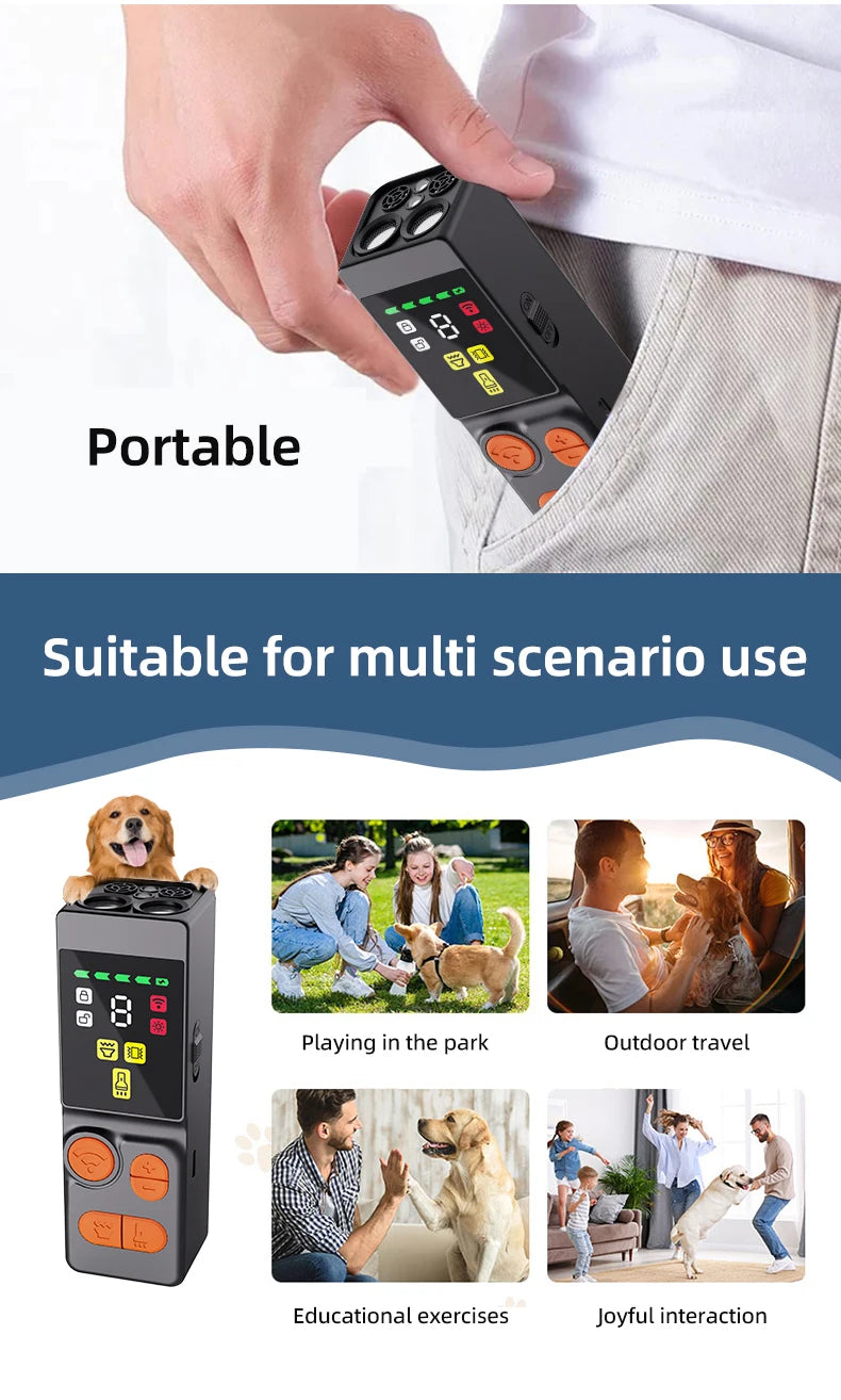 ultrasonic dog repellent & training device, portable type-c charge