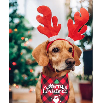 Christmas Dog Bandana Scarf Adjustable for Small and Large Dogs