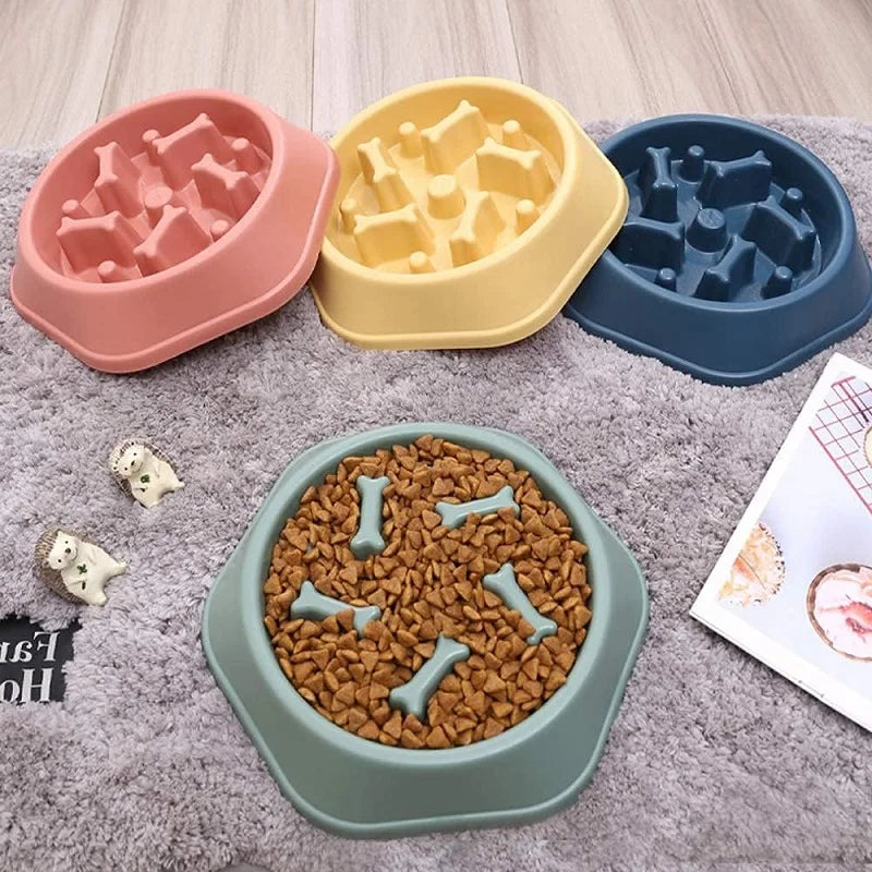 puzzle slow feeder dog bowl – non-slip anti-choking feeding dish