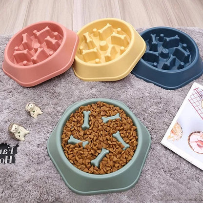 Puzzle Slow Feeder Dog Bowl – Non-Slip Anti-Choking Feeding Dish