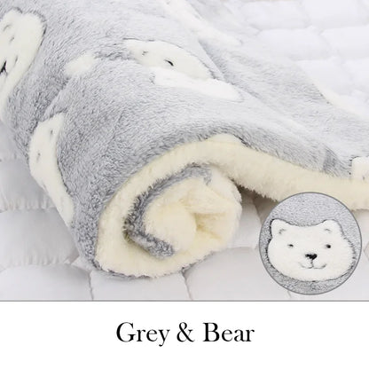 Thickened Soft Fleece Dog Bed Mat Warm Pet Blanket for Dogs and Cats
