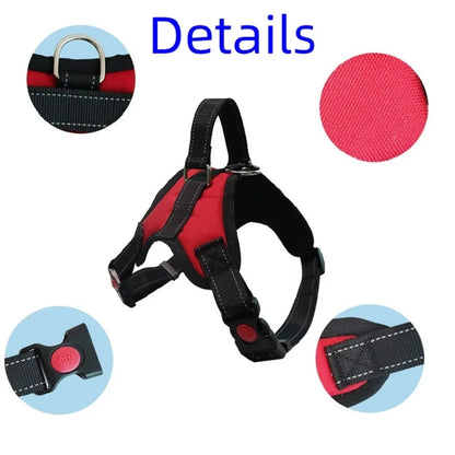 Strong No-Pull Dog Vest Harness with Padded and Reflective Design