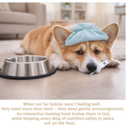 Slow Feeder Liquid Lick Bowl – Rolling Ball Dog Bone Broth Bowl