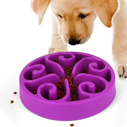 COOYOMOO Anti-Gulping Slow Feeder Dog Bowl – Fun Maze Design