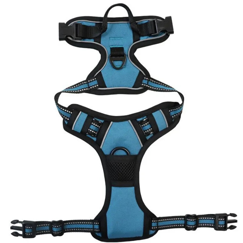 reflective adjustable dog harness – breathable vest for all sizes