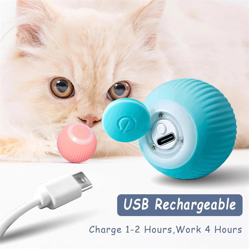 smart bouncing ball interactive electronic pet toy for dogs & cats