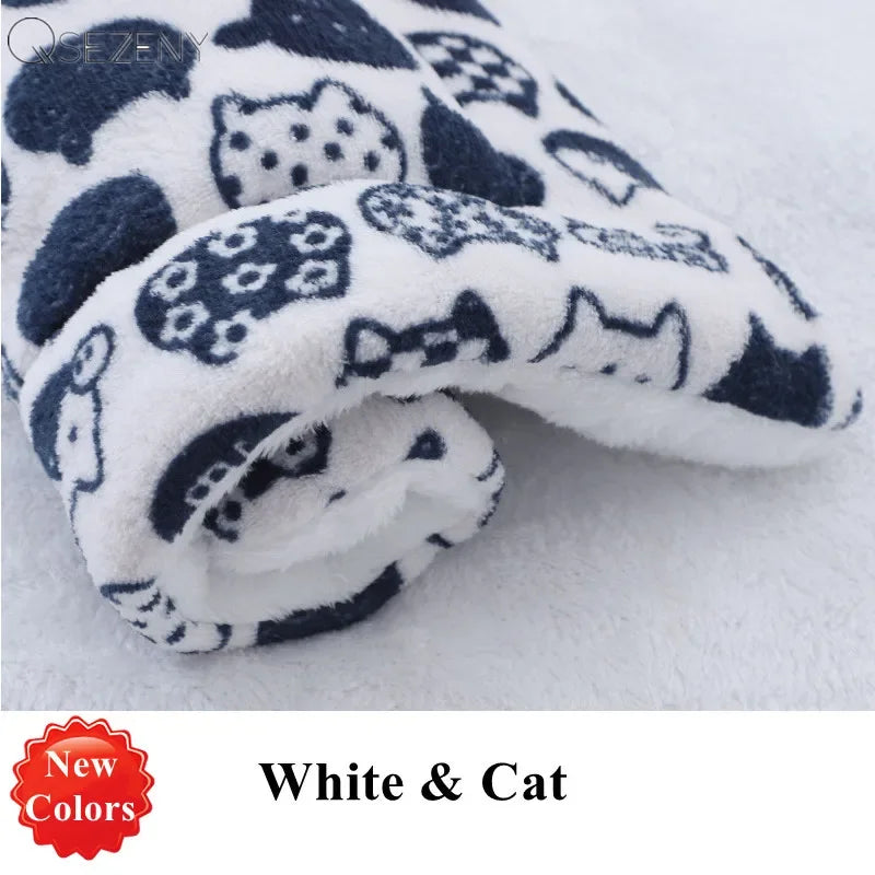 thickened soft fleece dog bed mat warm pet blanket for dogs and cats