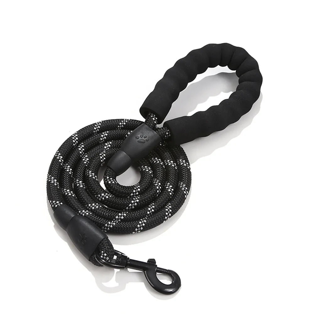 strong reflective dog leash – durable nylon lead for all dogs