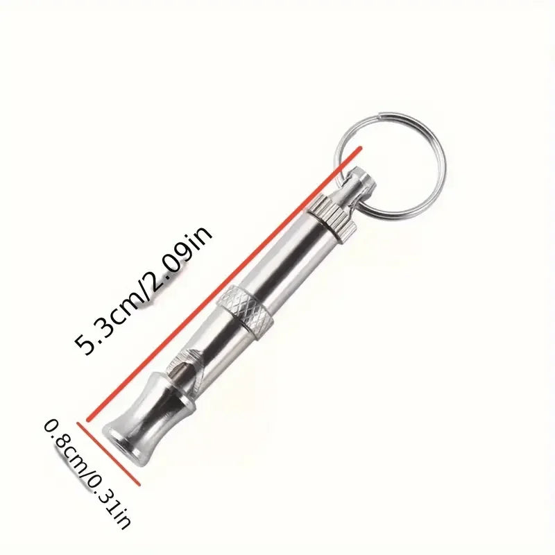 adjustable pitch dog whistle with keychain – training & recall