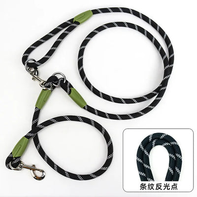 Hands-Free Reflective Nylon Dog Leash for Running and Walking Dogs