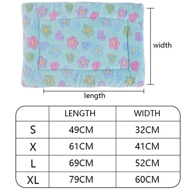 Thickened Dog Bed Mat Warm Machine Washable Blanket for Puppies and Cats