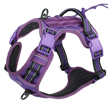 Adjustable Tactical MOLLE Dog Vest Harness for Medium, Large Dogs