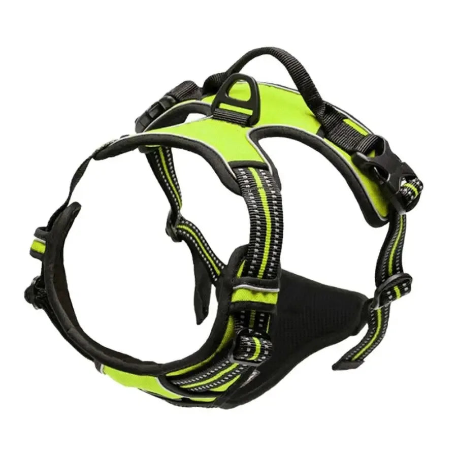 personalized leather-style dog harness set – comfortable vest