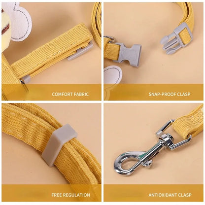 Cute Bee Cat Harness & Leash Set – Adjustable Walking Vest