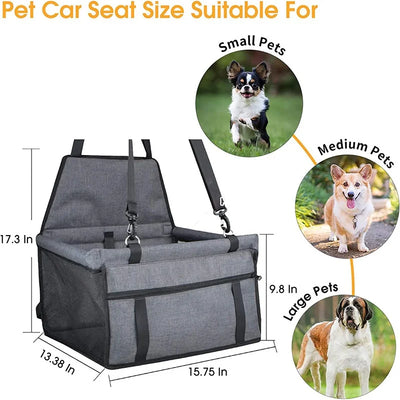Foldable Hammock Car Seat Cover for Safe Pet Travel, All Dog Breeds