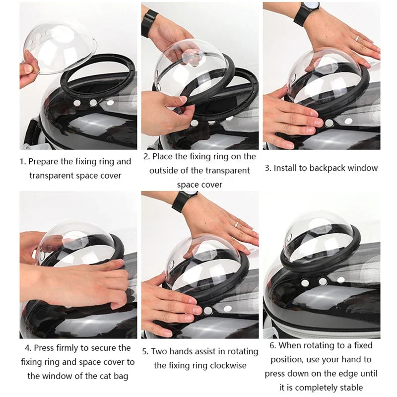 transparent bubble pet carrier backpack for cats & small dogs
