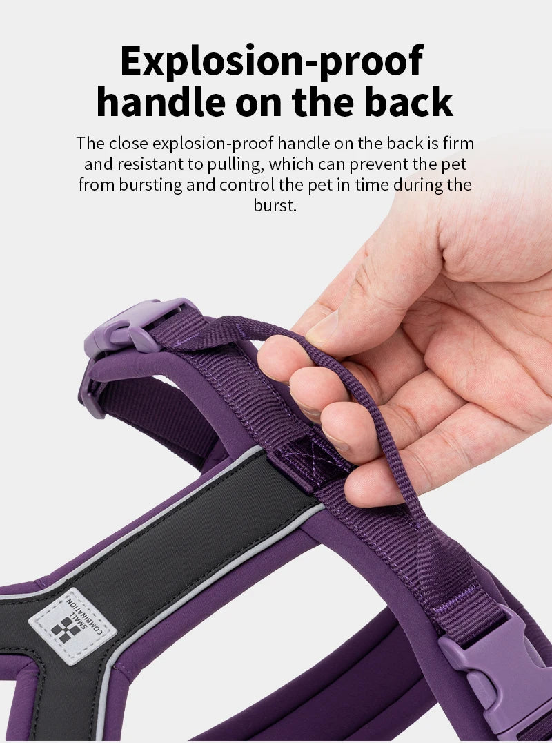 no-pull dog harness - reflective, padded & adjustable with handle