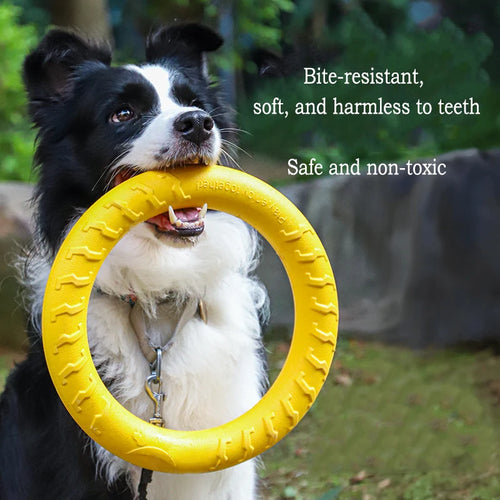 EVA Durable Dog Toy Set - Flying Disc, Ball & Tug Rope, 4-Piece Set
