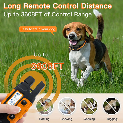 3300Ft Waterproof Remote Dog Training Collar with Vibration and Sound Modes
