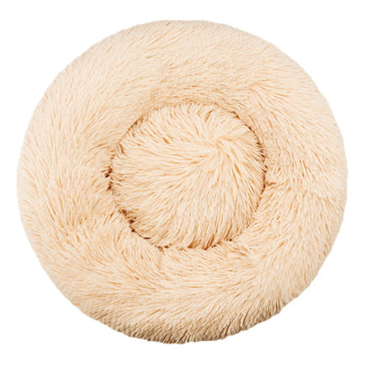 Soft Plush Round Pet Bed for Dogs & Cats, 6 Sizes, Machine Washable