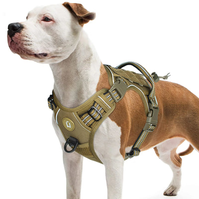 Adjustable Tactical MOLLE Dog Vest Harness for Medium, Large Dogs