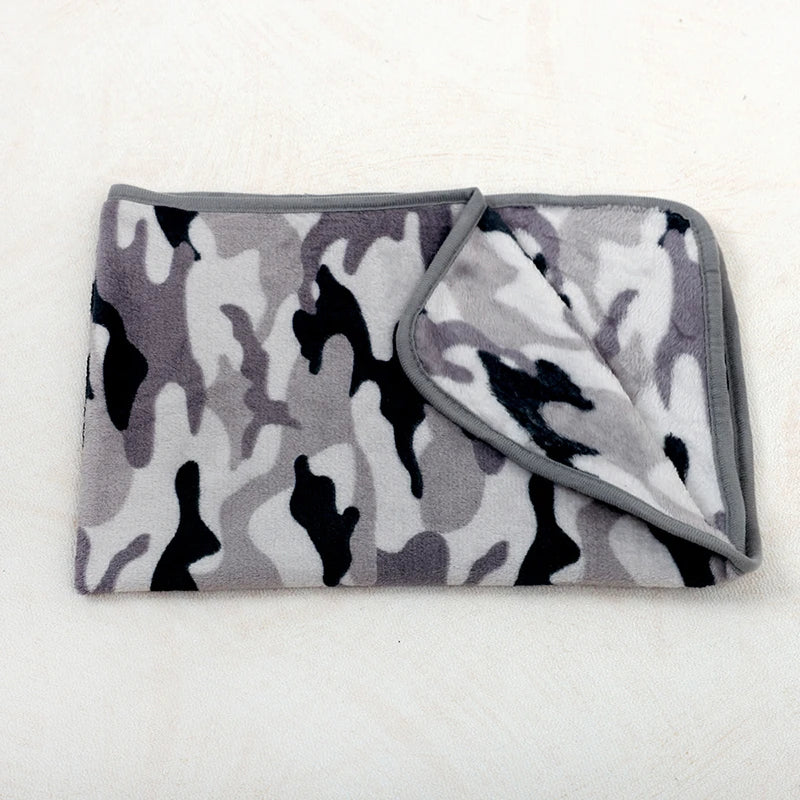 soft fluffy paw print pet blanket for puppies and cats warm flannel mat