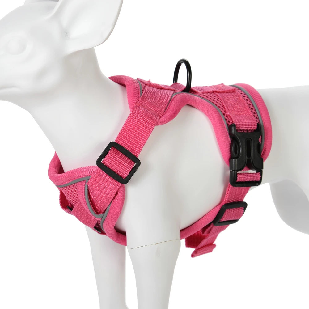 adjustable harness & leash set for small dogs - reflective, breathable