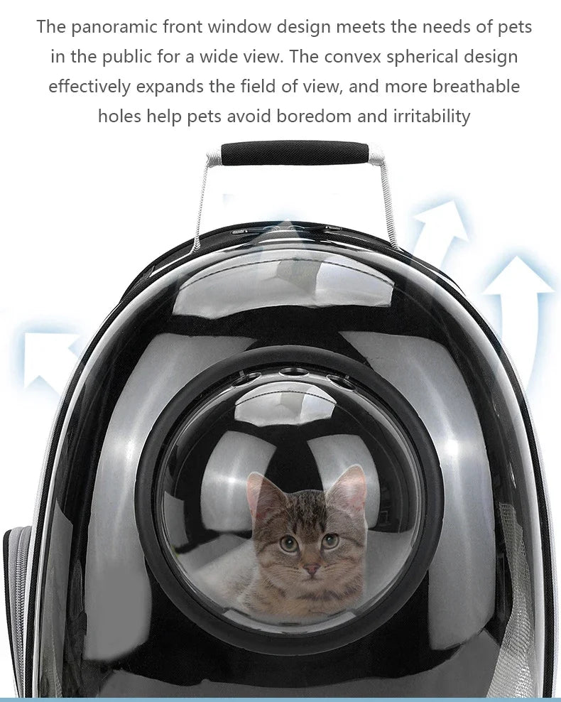 transparent bubble pet carrier backpack for cats & small dogs