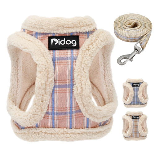 Winter Warm Padded Dog Harness Vest with Leash for Small Dogs