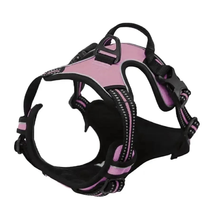 personalized leather-style dog harness set – comfortable vest