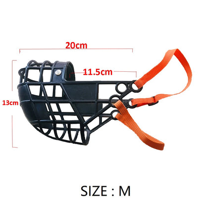 Adjustable Basket Muzzle for Dogs – Breathable Anti-Bite Mask