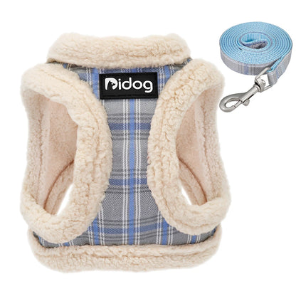 Winter Warm Padded Dog Harness Vest with Leash for Small Dogs