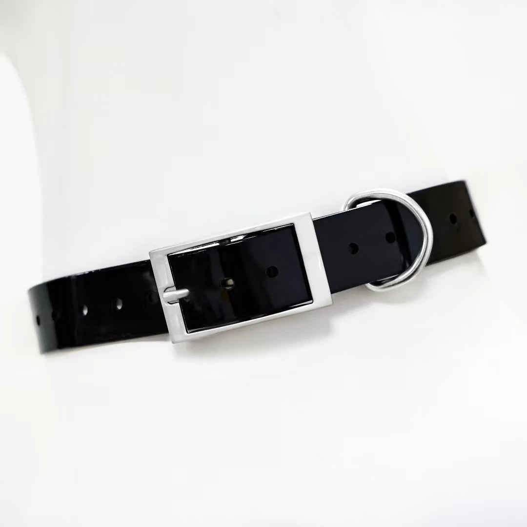 2.5cm wide heavy-duty tpu dog collar for hunting, training, and everyday walks