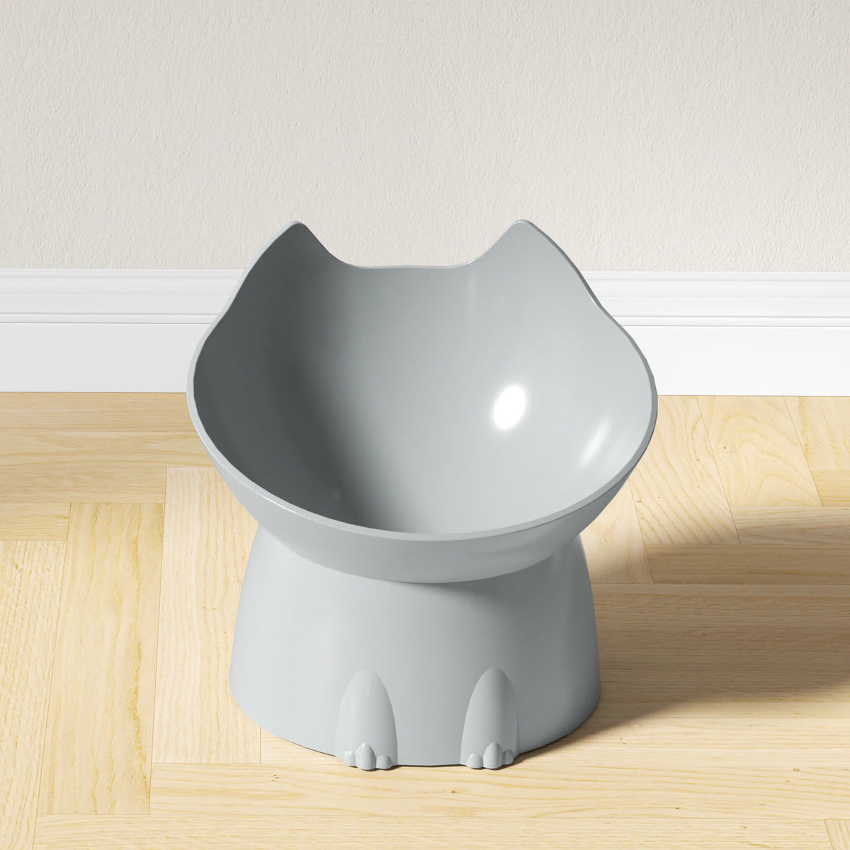 whisker ware elevated cat bowl – anti-tip raised feeding dish