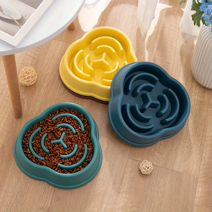Anti-Choking Slow Feed Dog & Cat Bowl – Non-Slip Feeding Bowl