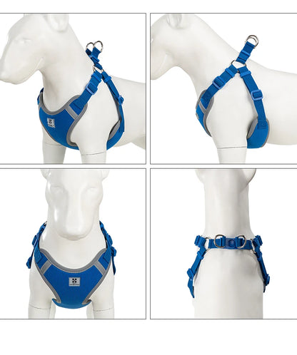 Reflective Adjustable Pet Harness & Leash Set for Small/Medium Dogs