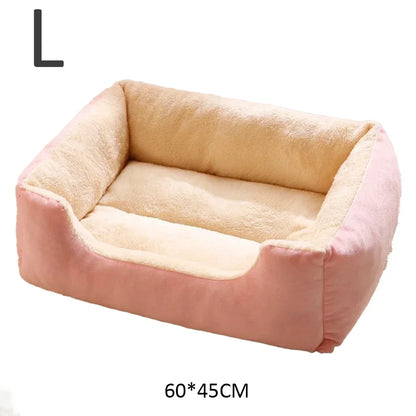 Cozy Plush Pet Bed for Cats & Dogs – Soft Breathable Basket
