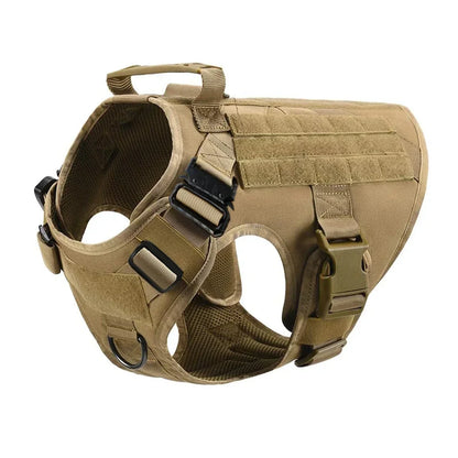 Tactical Dog Harness Set with MOLLE Pouches – Training Vest